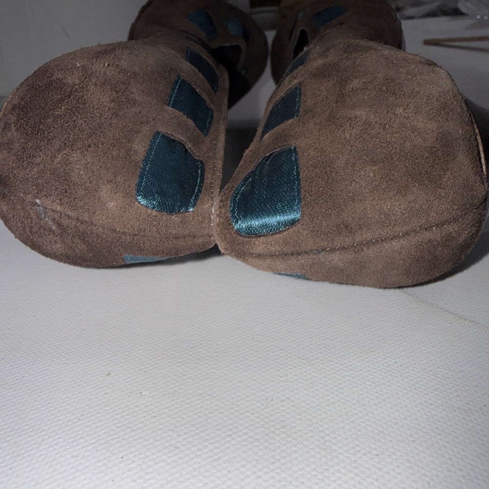 MASSIMO BALDI ITALY Ribbon Brown Sueded LEATHER PUMPS HEELS Shoes Sz 9 B - Picture 8 of 13